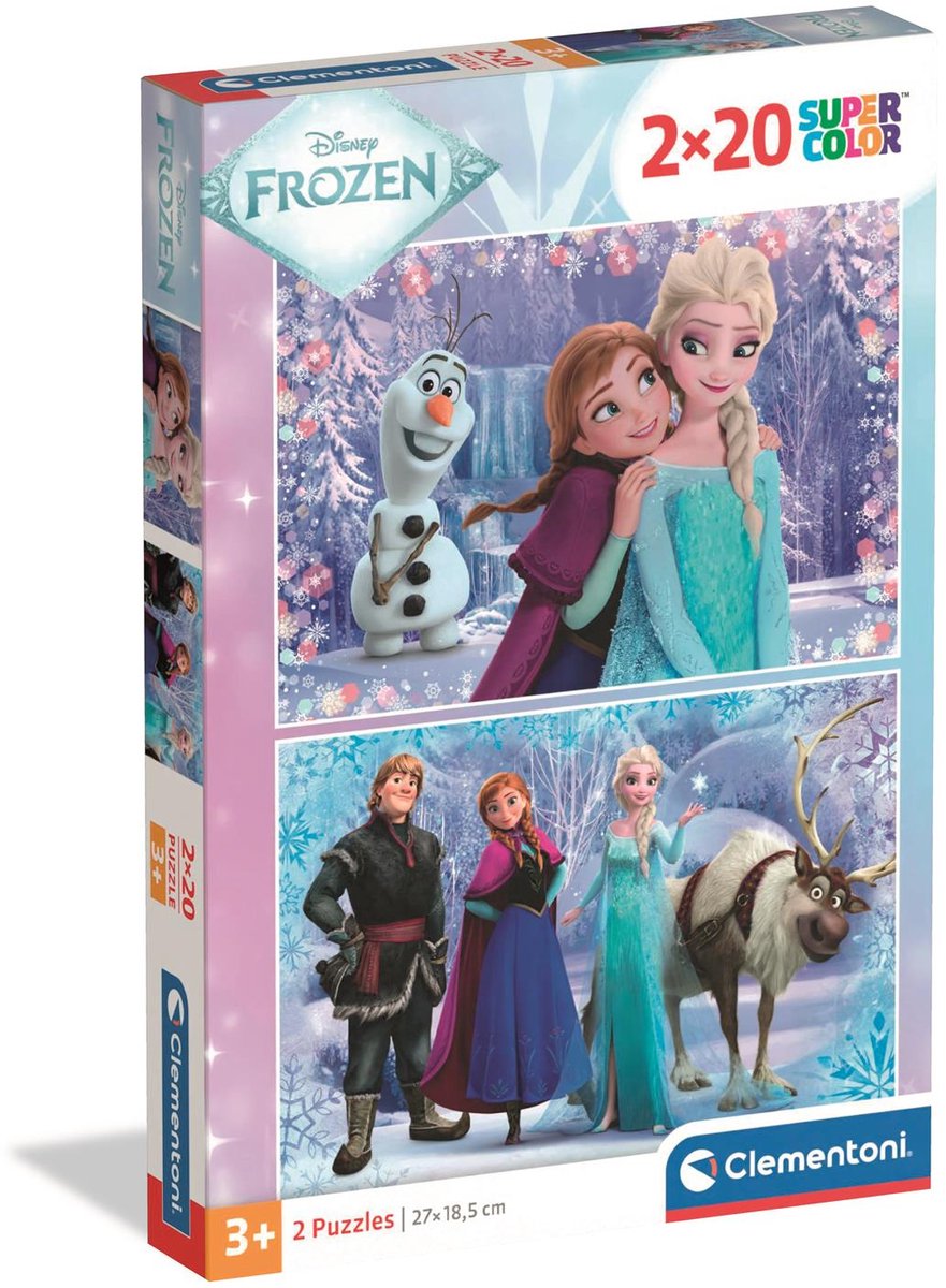 Clementoni - Puzzel - 2x20 Stukjes - Frozen 2 - Puzzel Voor Kinderen - Vanaf 3 Jaar