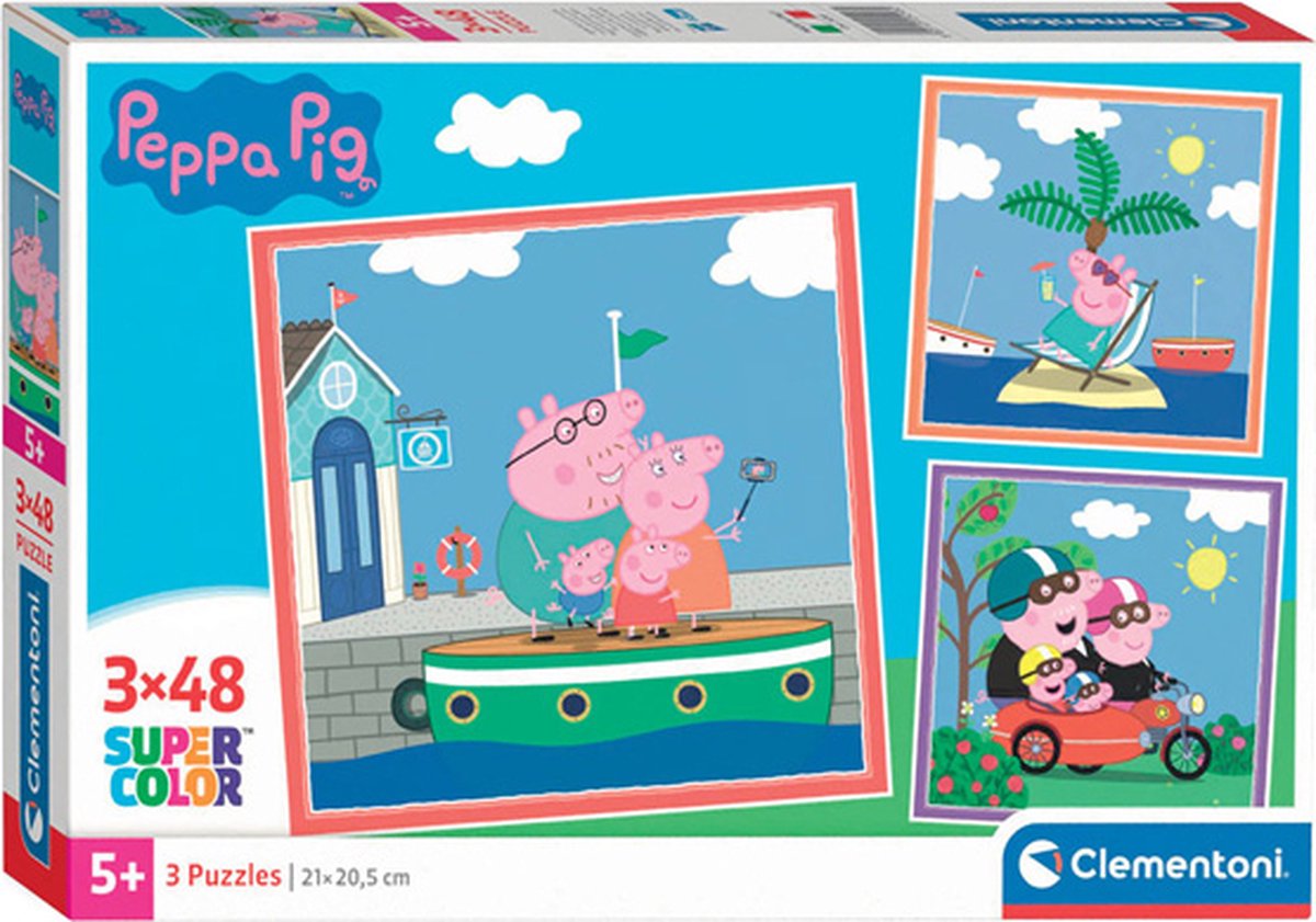 Clementoni - Puzzel - 3x48 Stukjes - Peppa Pig - Kinderen