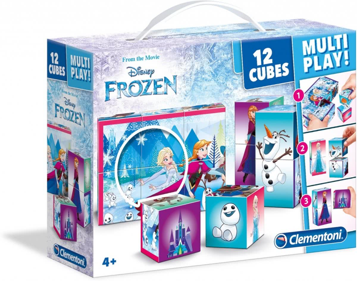Clementoni Blokkenpuzzel Cubi 12 Multiplay - Frozen 12 Blokken