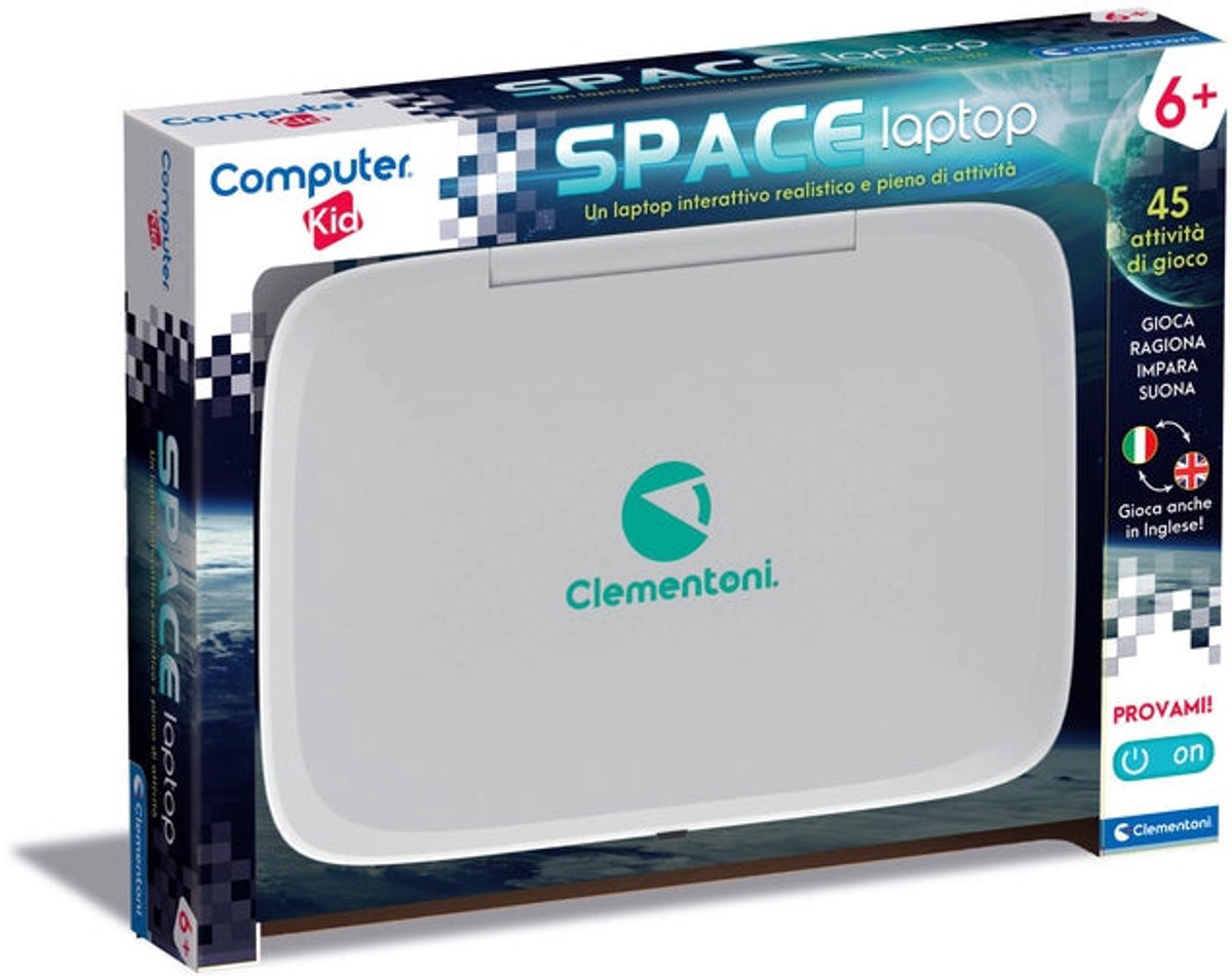 Clementoni Clemmy Space Laptop, Laptop voor kinderen, Grijs