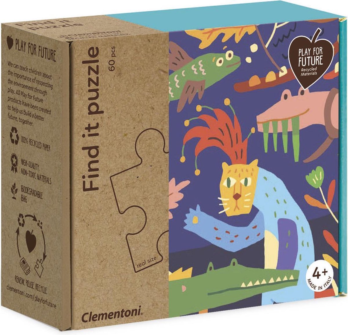 Clementoni Legpuzzel Find It 60 Stukjes, puzzels kinderen