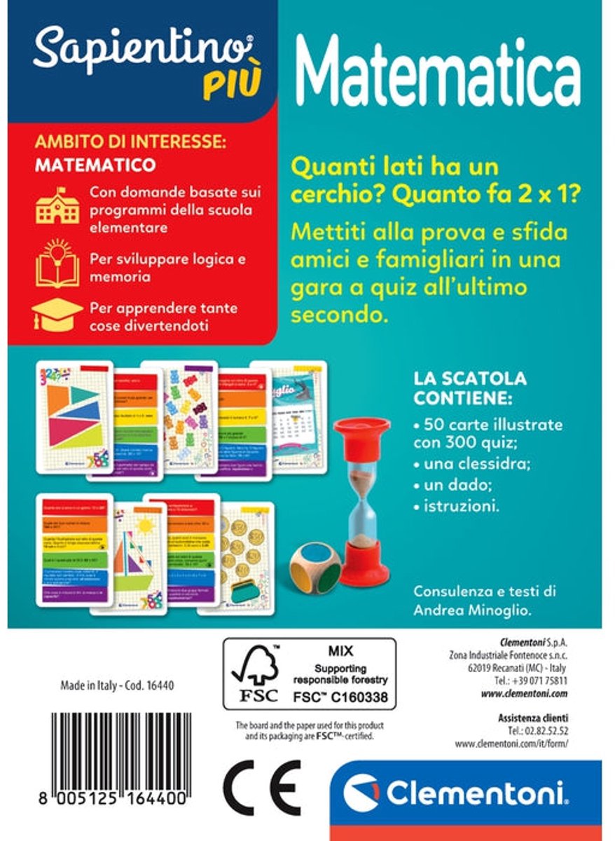 Clementoni Sapientino Più 16440 bordspel Kaartspel Quiz