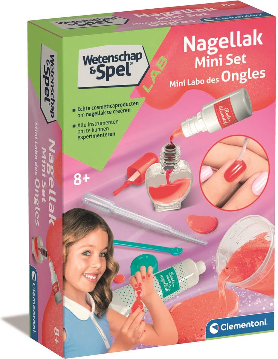 Clementoni Wetenschap & Spel - Nagellak - Experimenteerdoos - Lipgloss voor Kinderen - Vanaf 8 Jaar