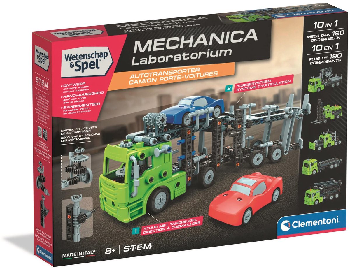 Clementoni Wetenschap & Spel Mechanica - Autotransporter - Constructie Speelgoed - Vanaf 8 jaar