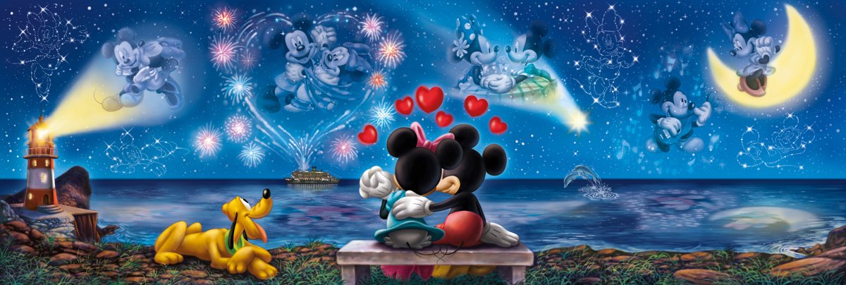 Panorama Disney legpuzzel Mickey & MInnie 1000 stukjes