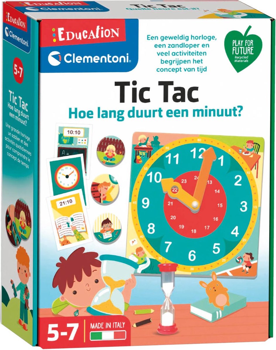 clementoni education - tic tac hoe lang duurt een minuut?