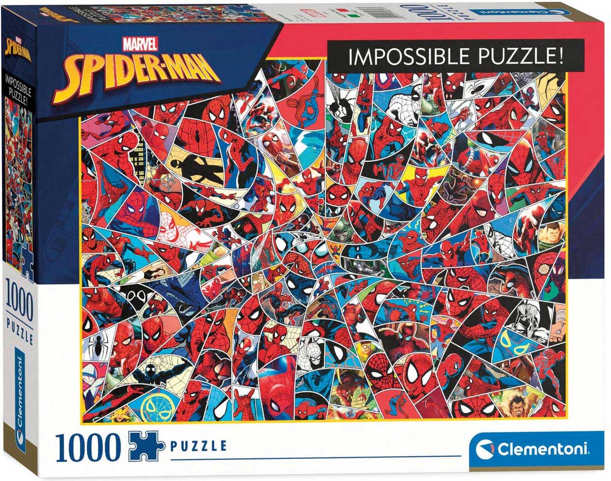 clementoni impossible puzzel spiderman, 1000st.