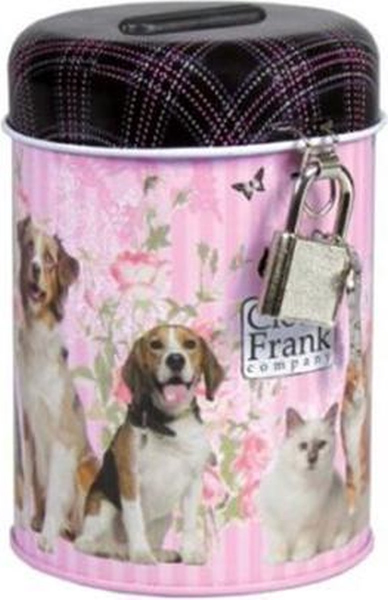     - Honden - met slot - Geldblik - 11 cm