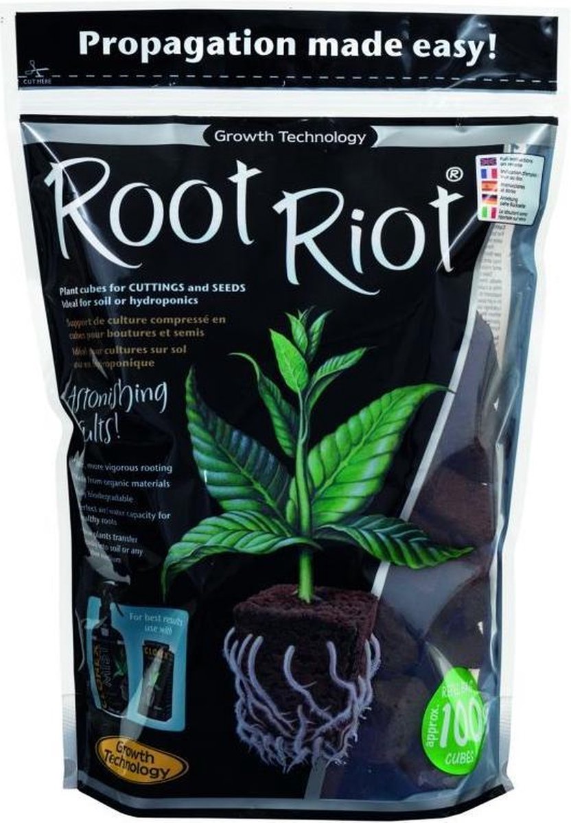 Clonex Root Riot Refill Bag 100 Cubes - Stekken - Stek je plant