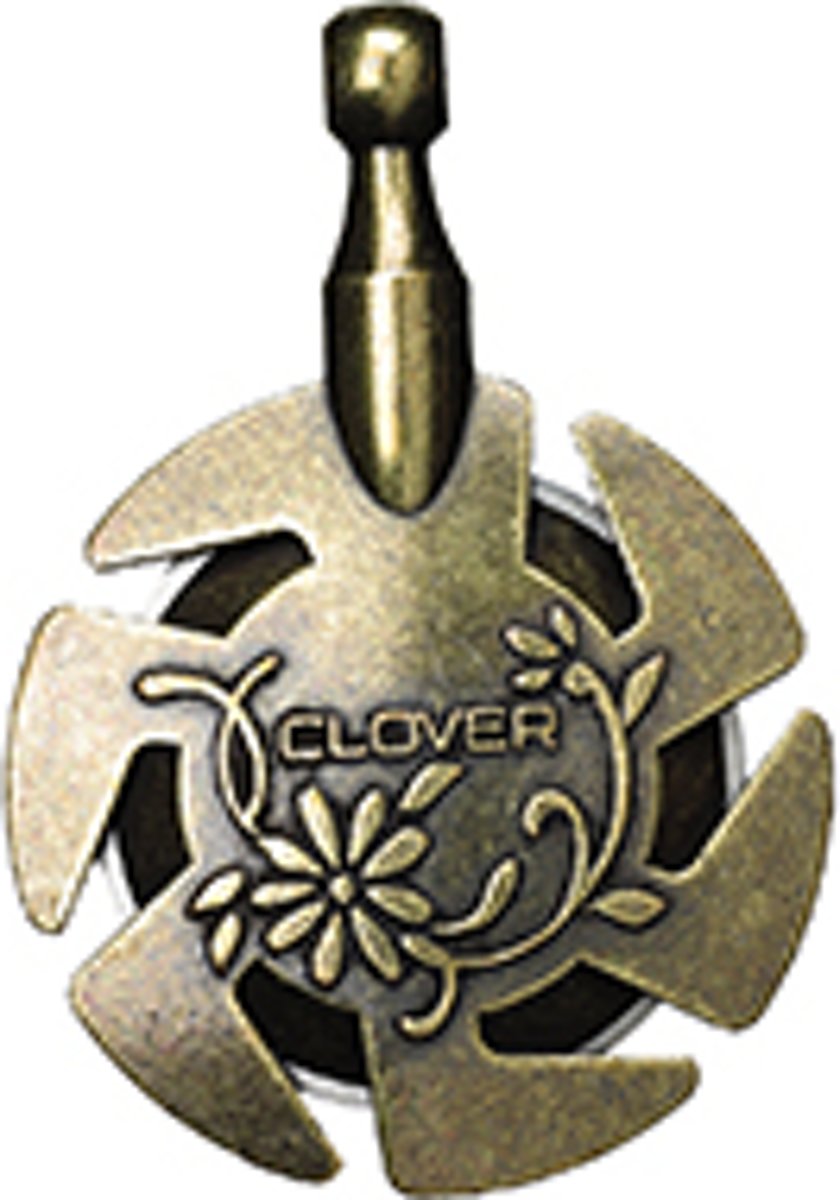 Clover Yarn Cutter Pendant Antique Gold