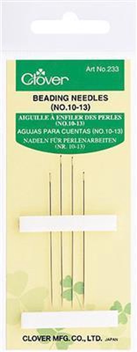 Clover parelnaalden / kralennaalden 4 stuks