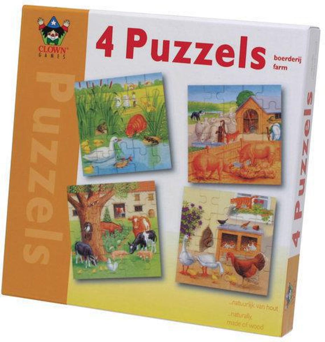 Vier Boerderijpuzzels