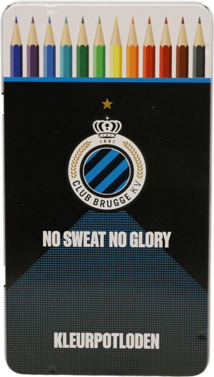 Club Brugge kleurpotloden no sweat no glory
