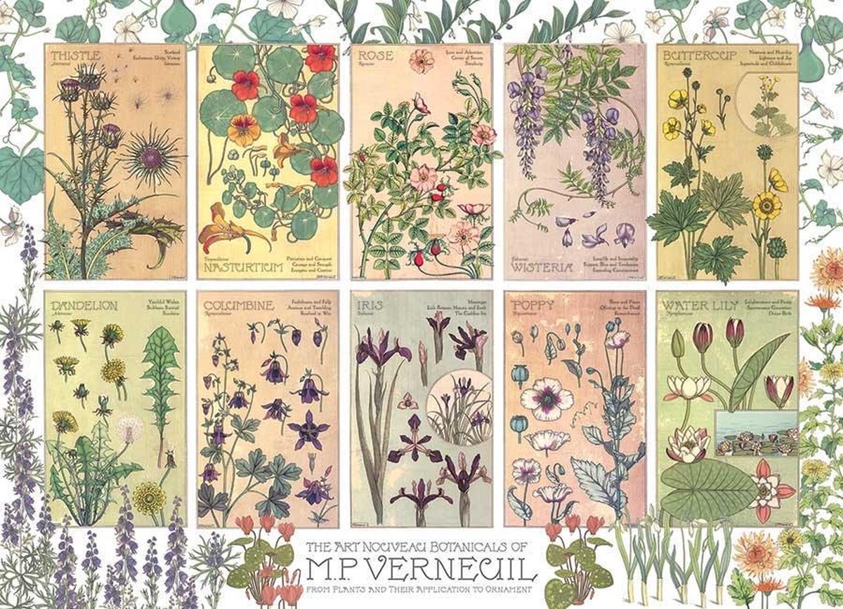 Cobble Hill legpuzzel 1000 Botanicals collage puzzel