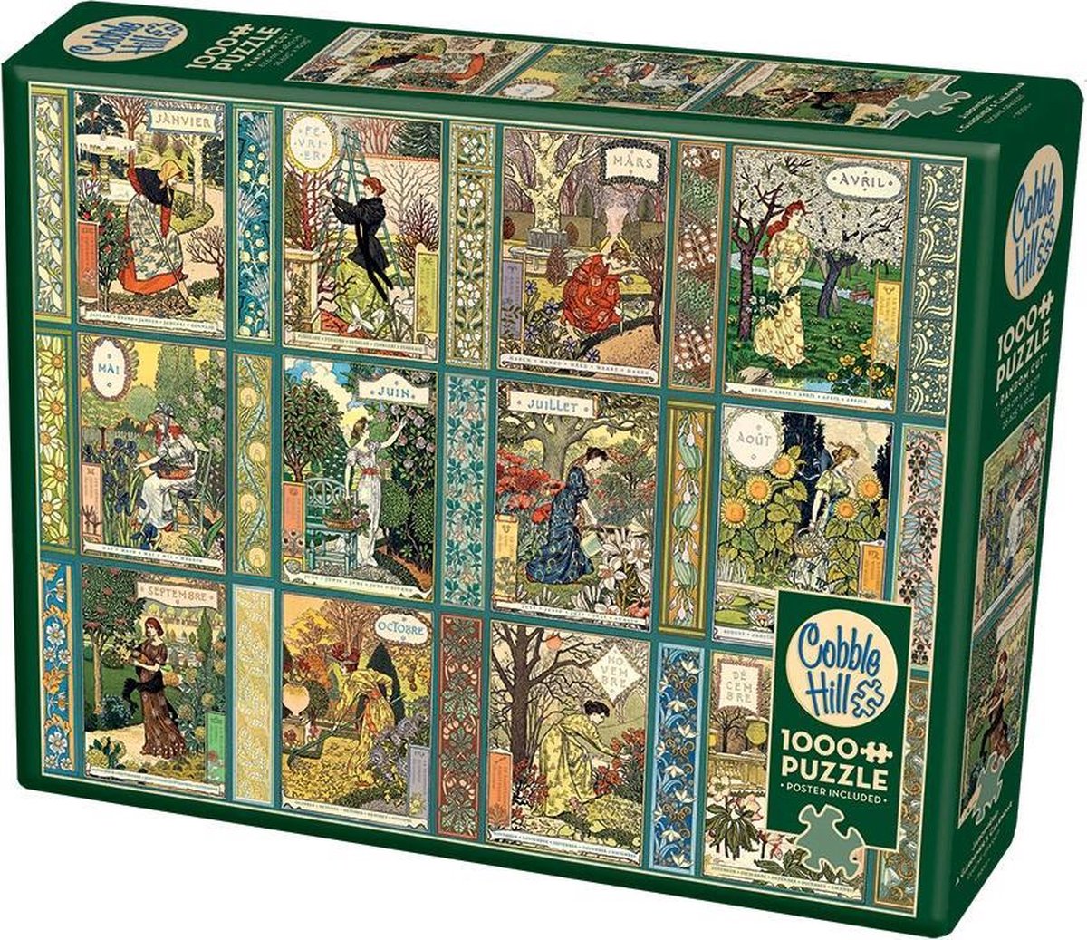 Cobble Hill legpuzzel 1000 stukjes Franse kalendermaanden