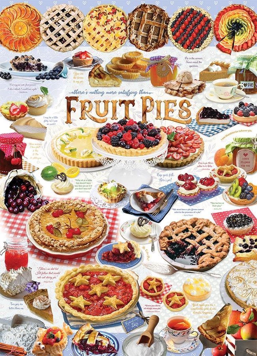   legpuzzel fruit pies fruittaarten 1000 stukjes