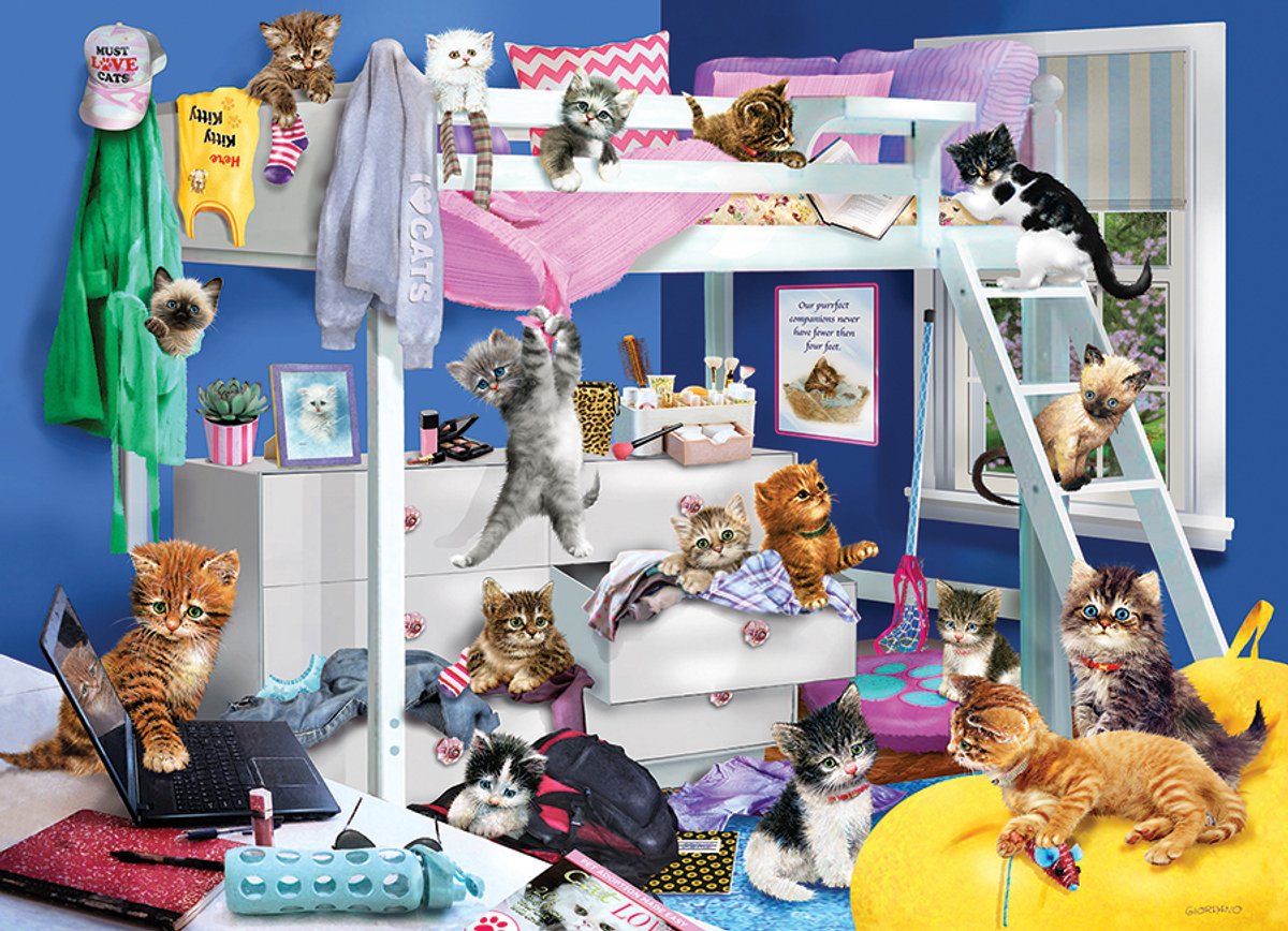 Cobble Hill puzzel kittens legpuzzel 1000 stukjes katten.