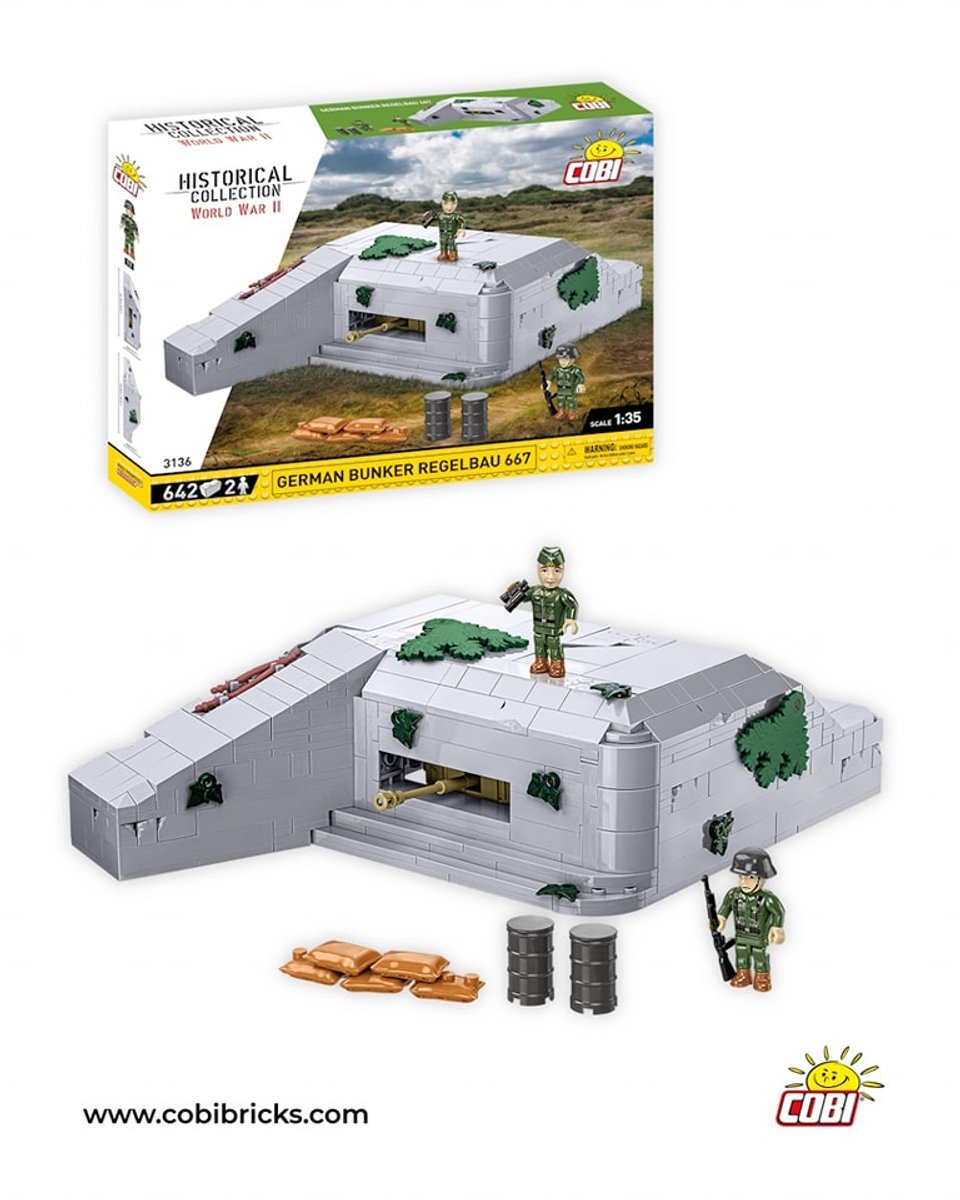 COBI 3136 German Bunker Regelbau 667