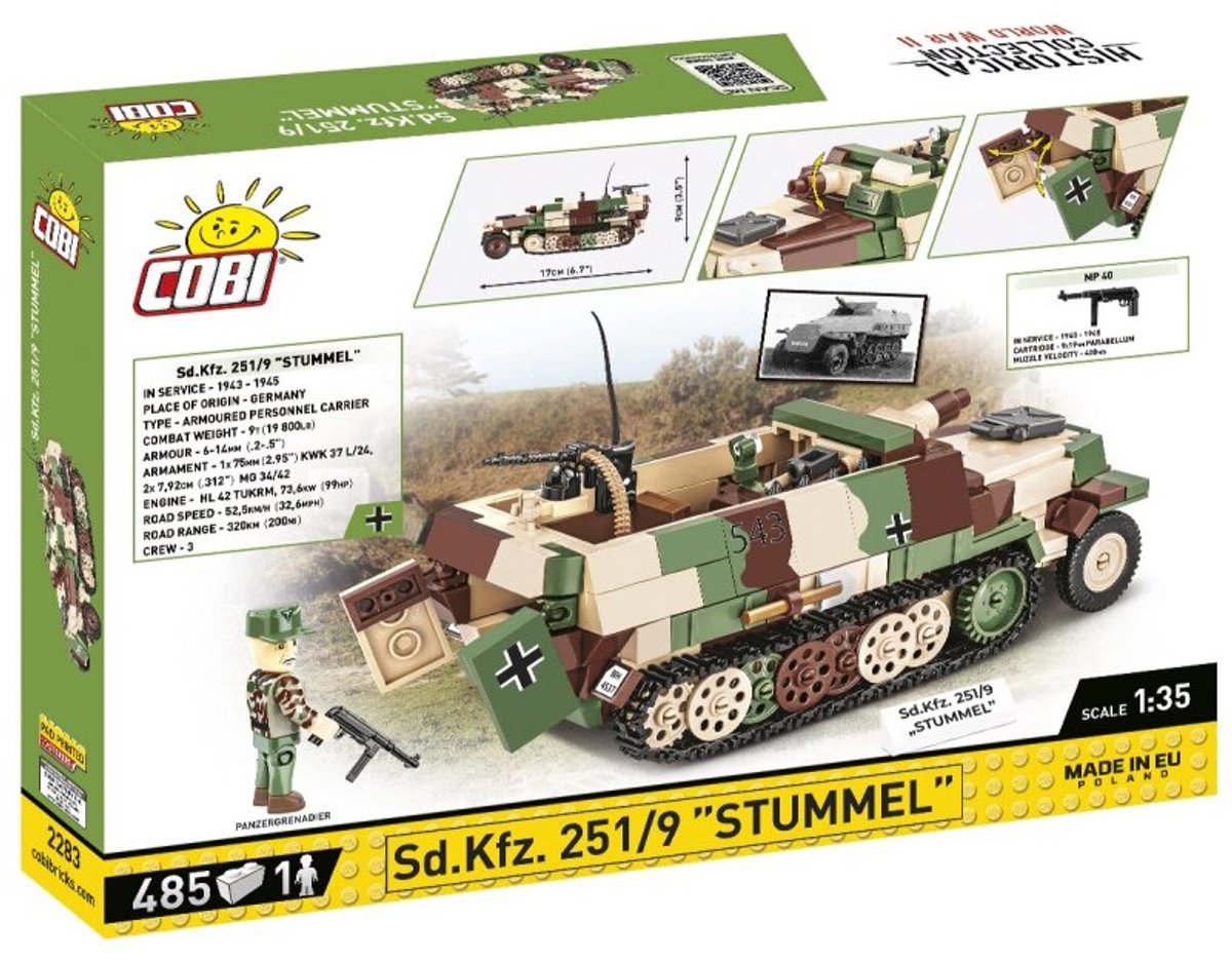 COBI SD.KFZ.251/9 Stummel Halftrack - COBI-2283