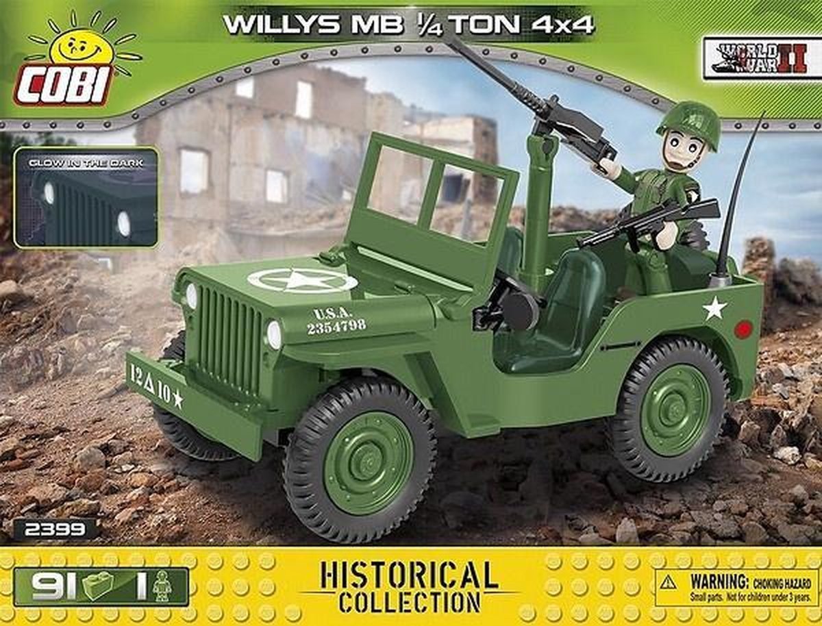 Cobi Small Army Bouwpakket Willys Mb 12,5 Cm 92-delig (2399)