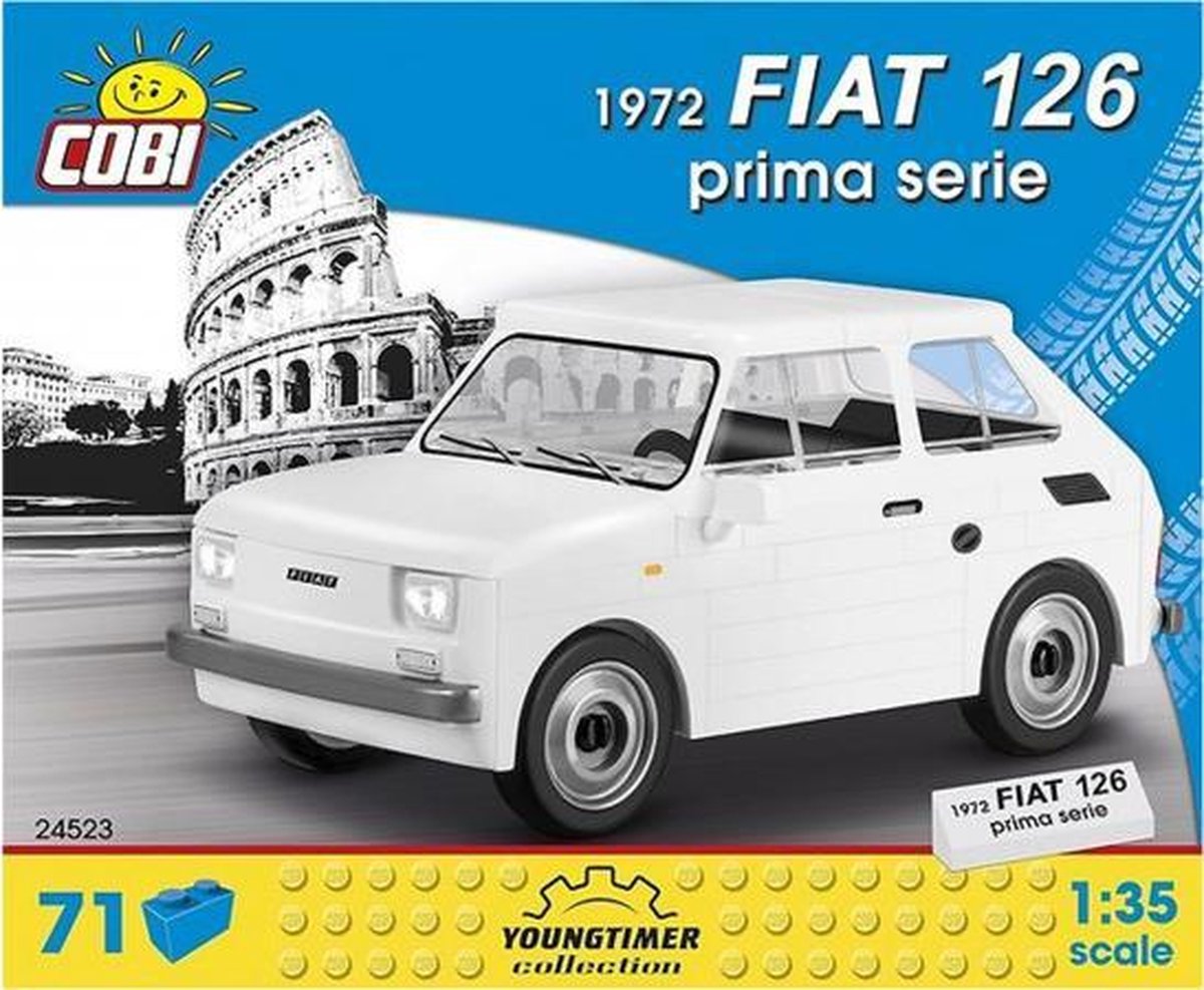 bouwpakket Fiat 126 Prima Serie jongens wit 71-delig