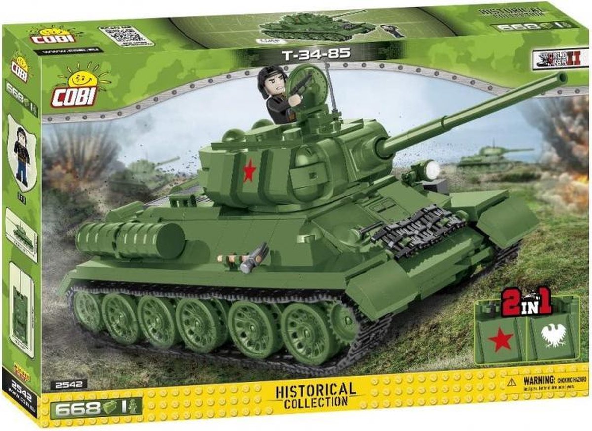 bouwpakket T-34-85 ABS groen 668-delig