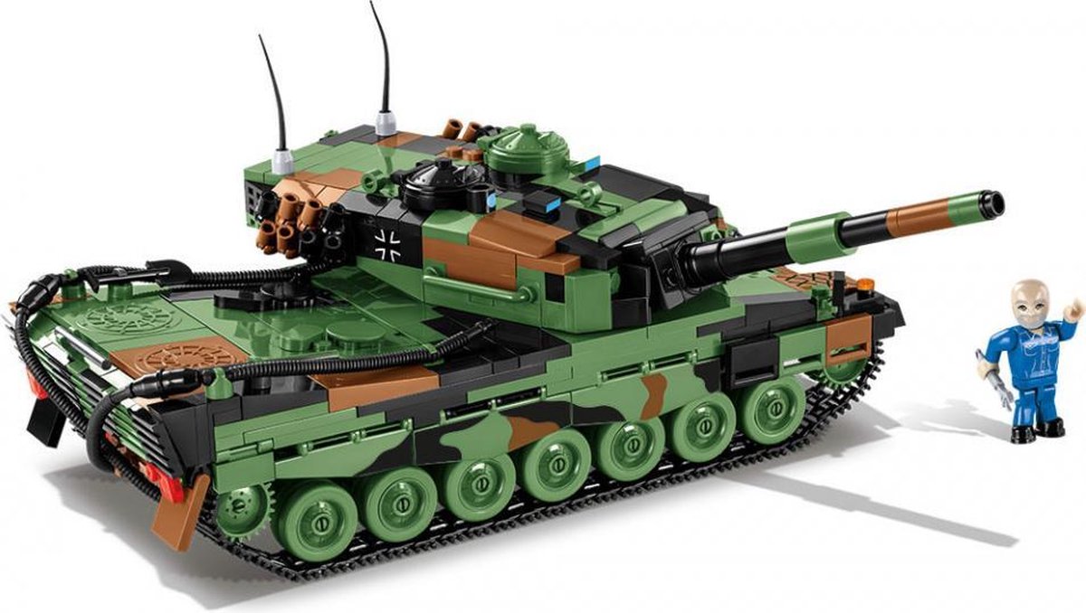 bouwset legervoertuig Leopard 2 A4 junior groen 865-delig