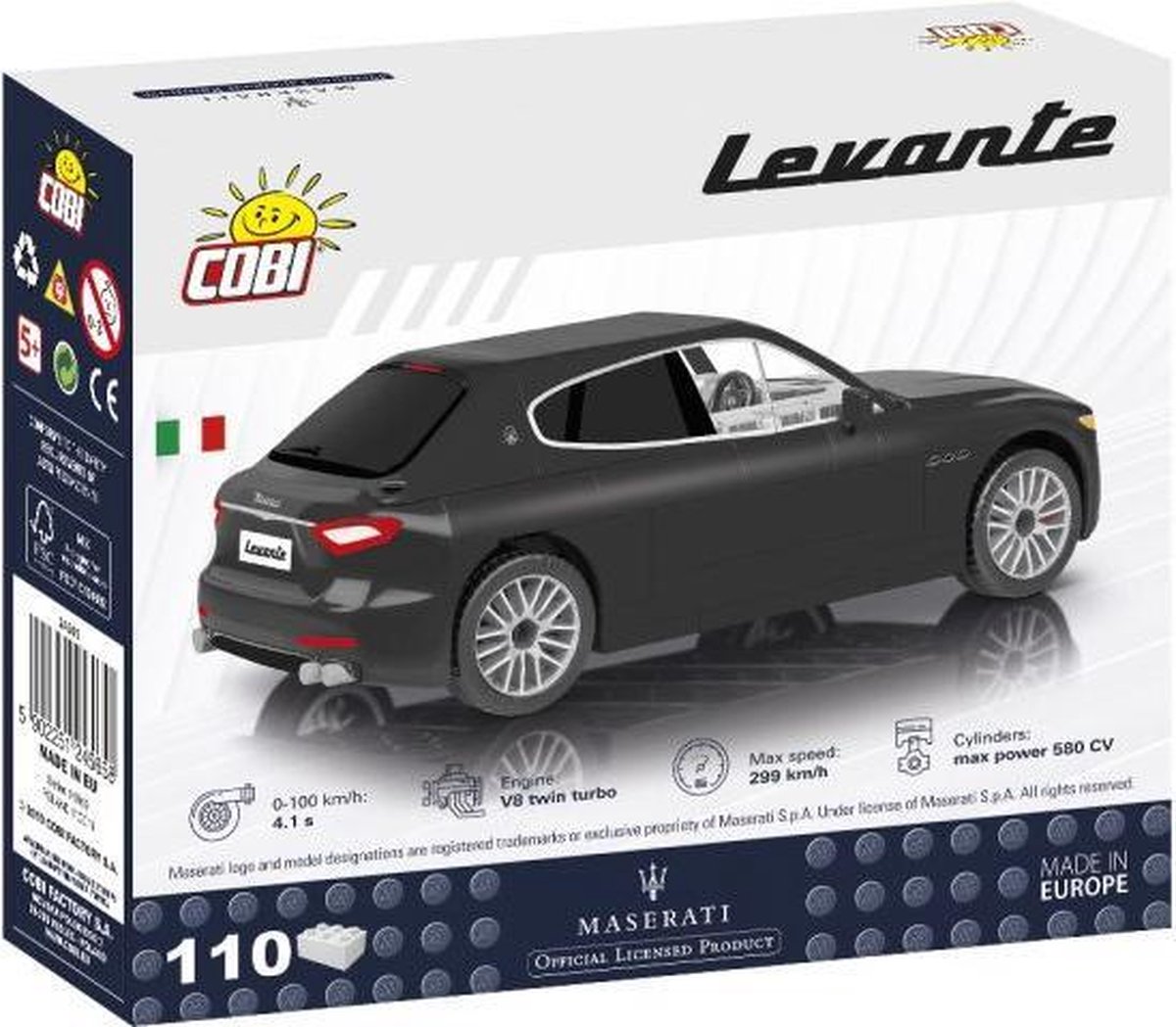 modelbouwset Maserati Levante Trofeo 1:35 zwart 110-delig