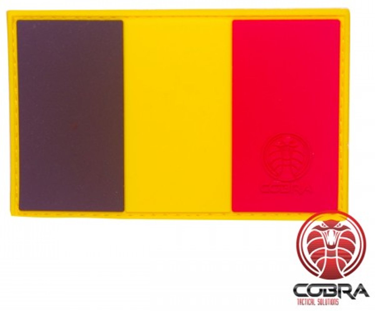 Belgische vlag België PVC Patch met klittenband
