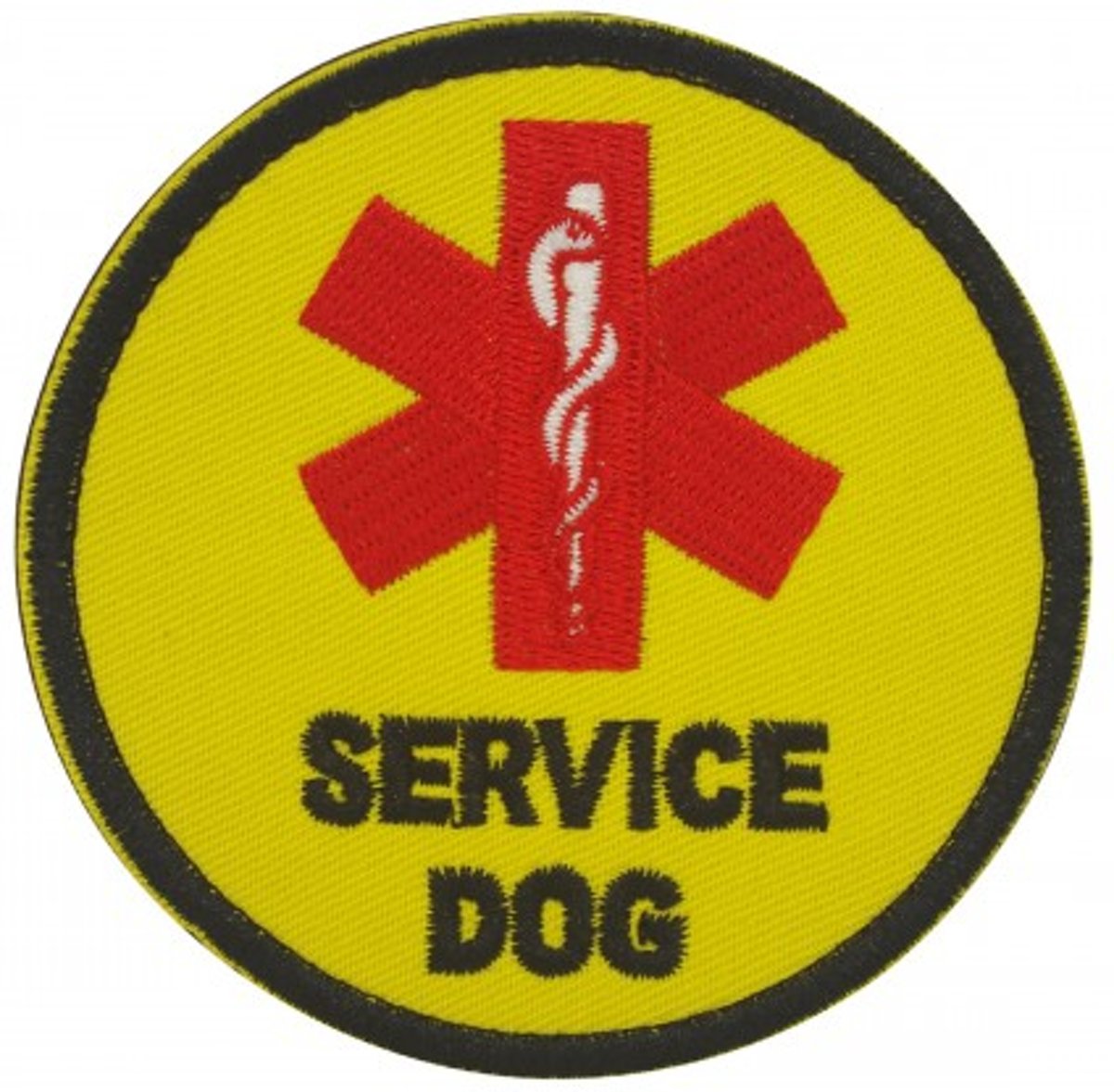 Militaire patch Service Dog geel met velcro