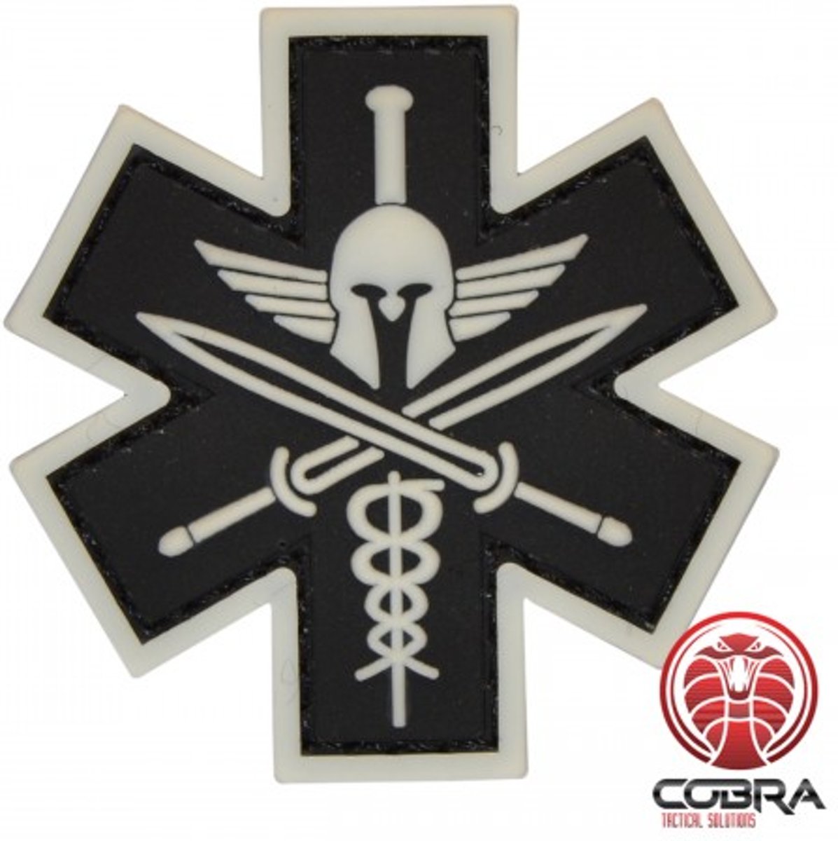 Molon Labe EMS Medical patch PVC white met klittenband