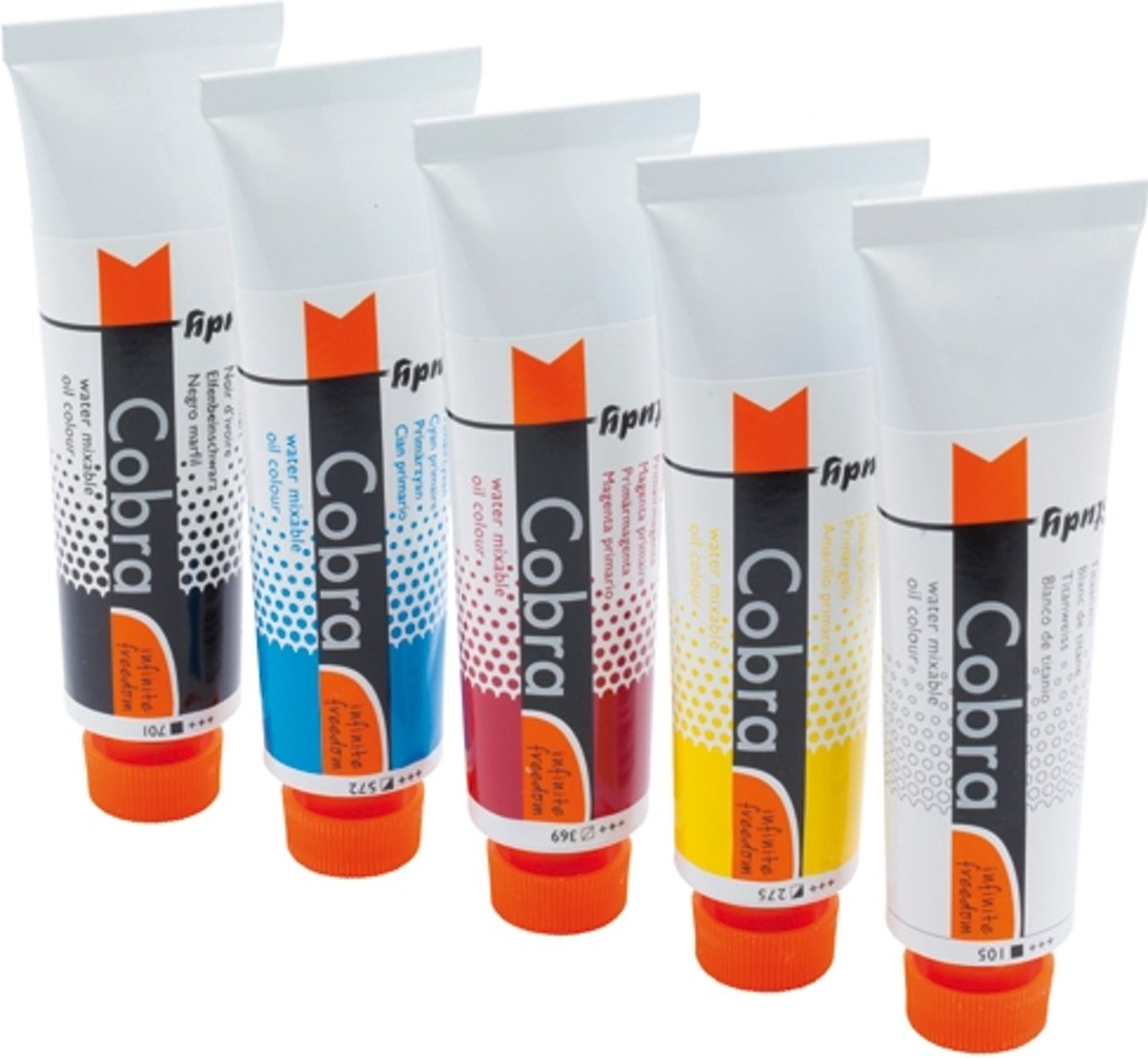 Study oplosmiddelvrije olieverf set 5 kleuren 40 ml tubes