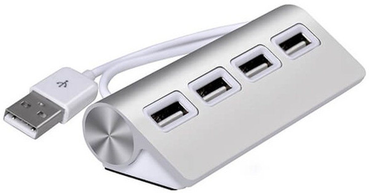 C&S Aluminium USB 3.0 hub 4 poorten - USB hub - zilver