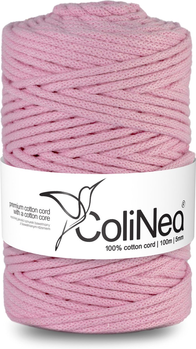 ColiNea - Touw - katoenen - koord - Katoenkoord - macramé - 5 mm x 200 m - Roze