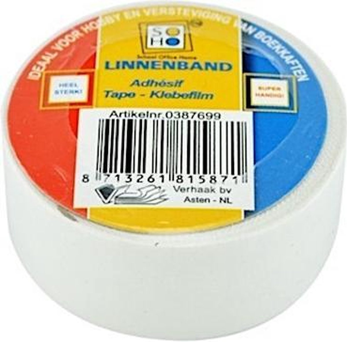 Collall Duct-Tape(textieltape) 4mtr x 19mm Wit