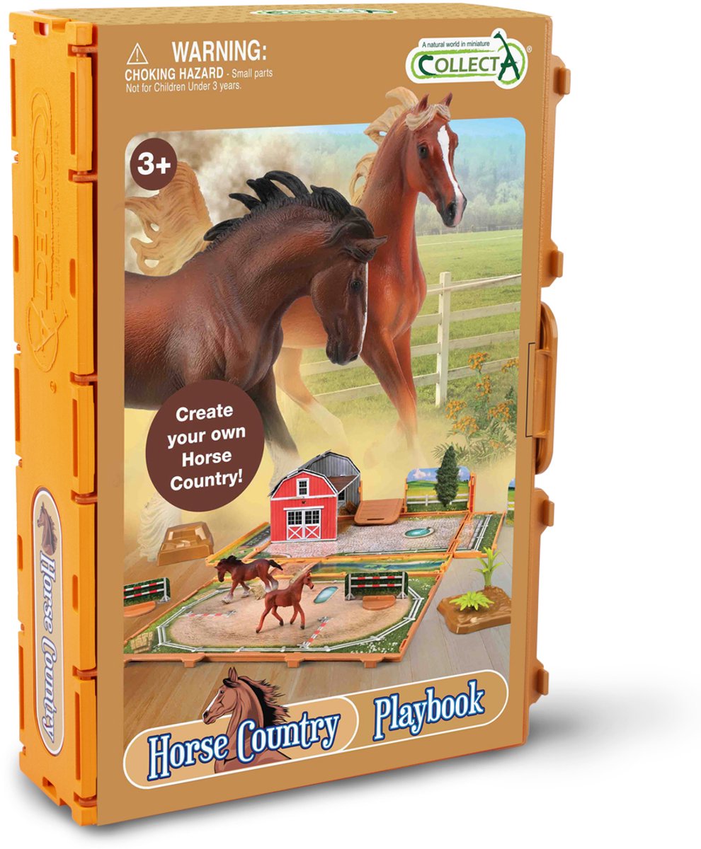 Collecta paarden speelset - educatief dierenboek speelgoed.