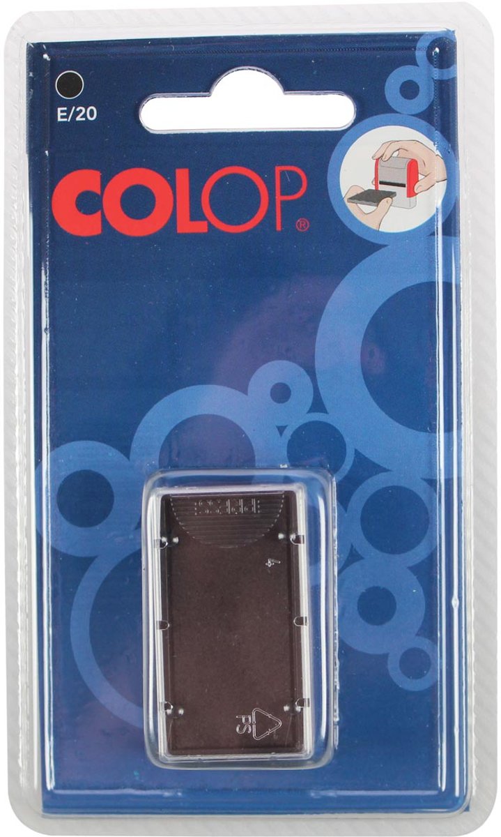 12x Colop stempelkussen zwart, voor stempel P20, P20N, 20/1, blister a 2 stuks