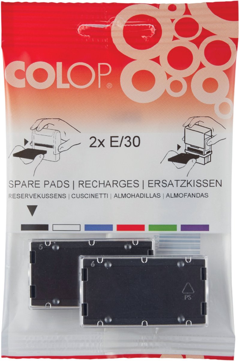 COLOP Vervangende stempelkussen E/55, blauw, dubbelpack
