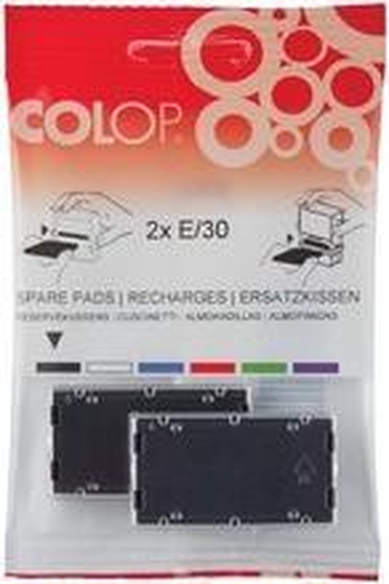 COLOP vervangend stempelkussen E / 10, rood, dubbel verpakt