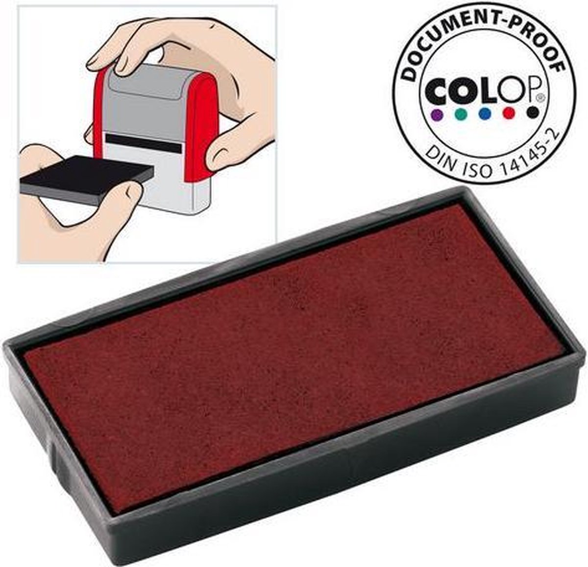   Reserve kussen t.b.v. zelfinktende stempels E/30 rood voor Printer 30 (pak 2 stuks)