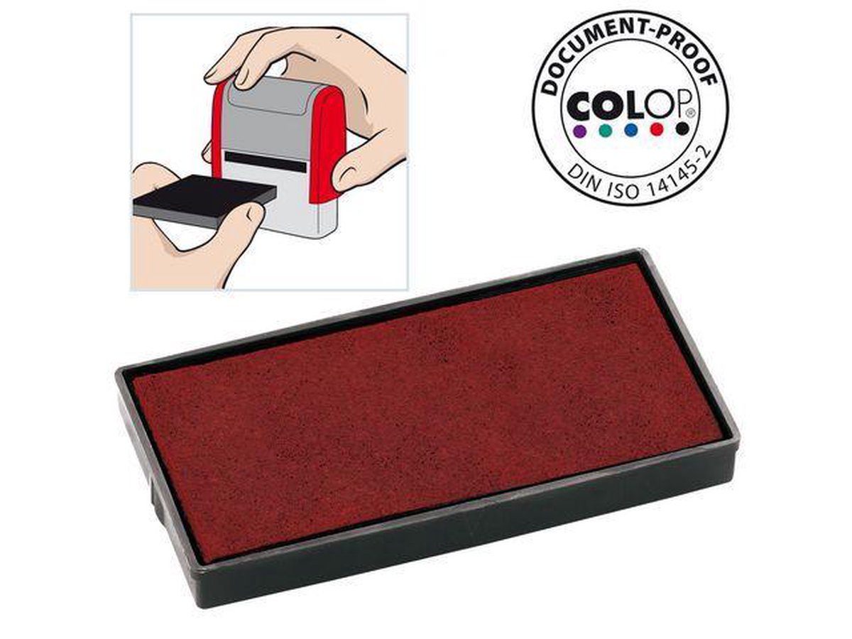   Reserve kussen t.b.v. zelfinktende stempels E/40 rood voor Printer 40 (pak 2 stuks)