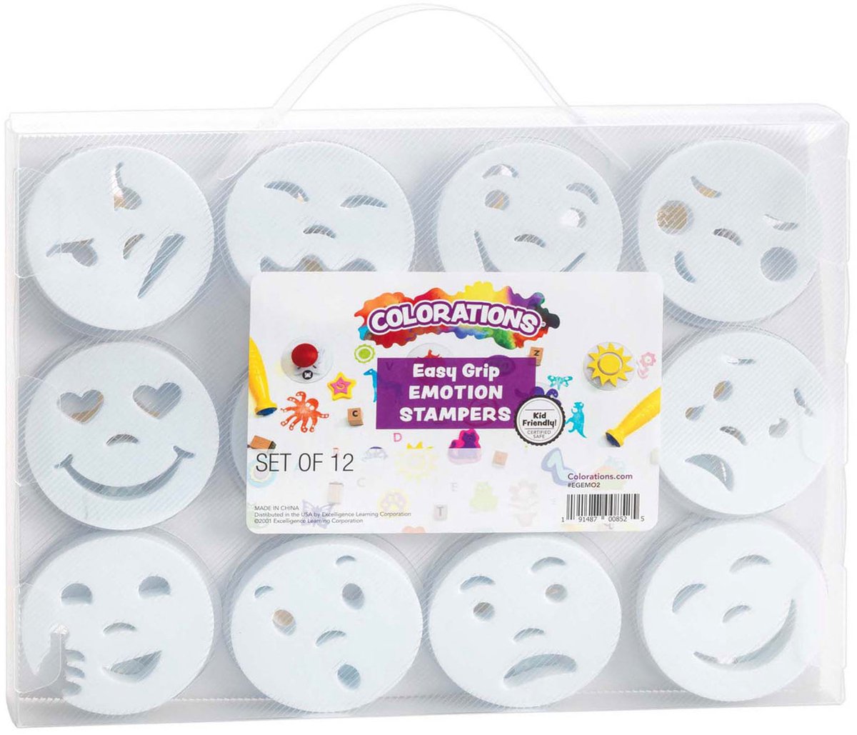 Colorations - Easy Grip Emotiestempels, 12st.