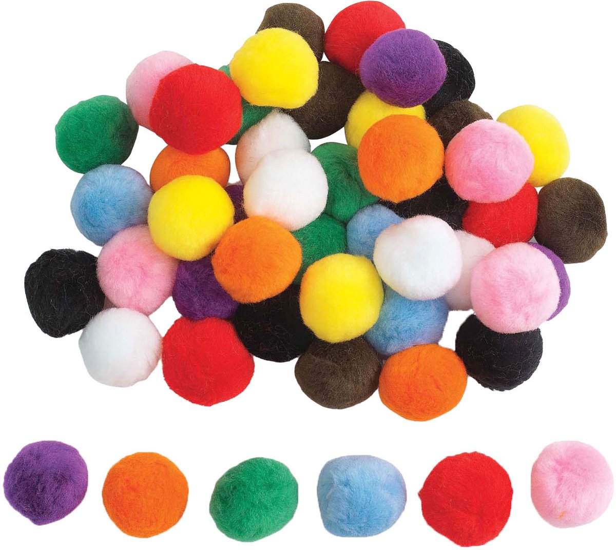Colorations - Gekleurde Pompons 5cm, 50st.