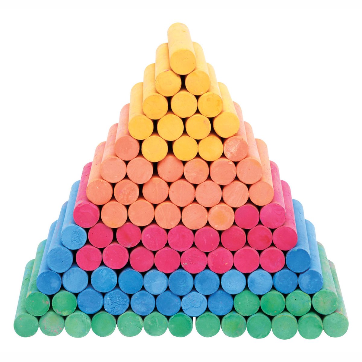 Colorations gekleurd stofloos krijt - 100 stuks schoolkrijt.