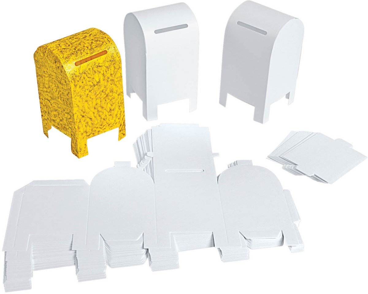 Colorations papieren brievenbus knutselset - 20 stuks karton vouwen.