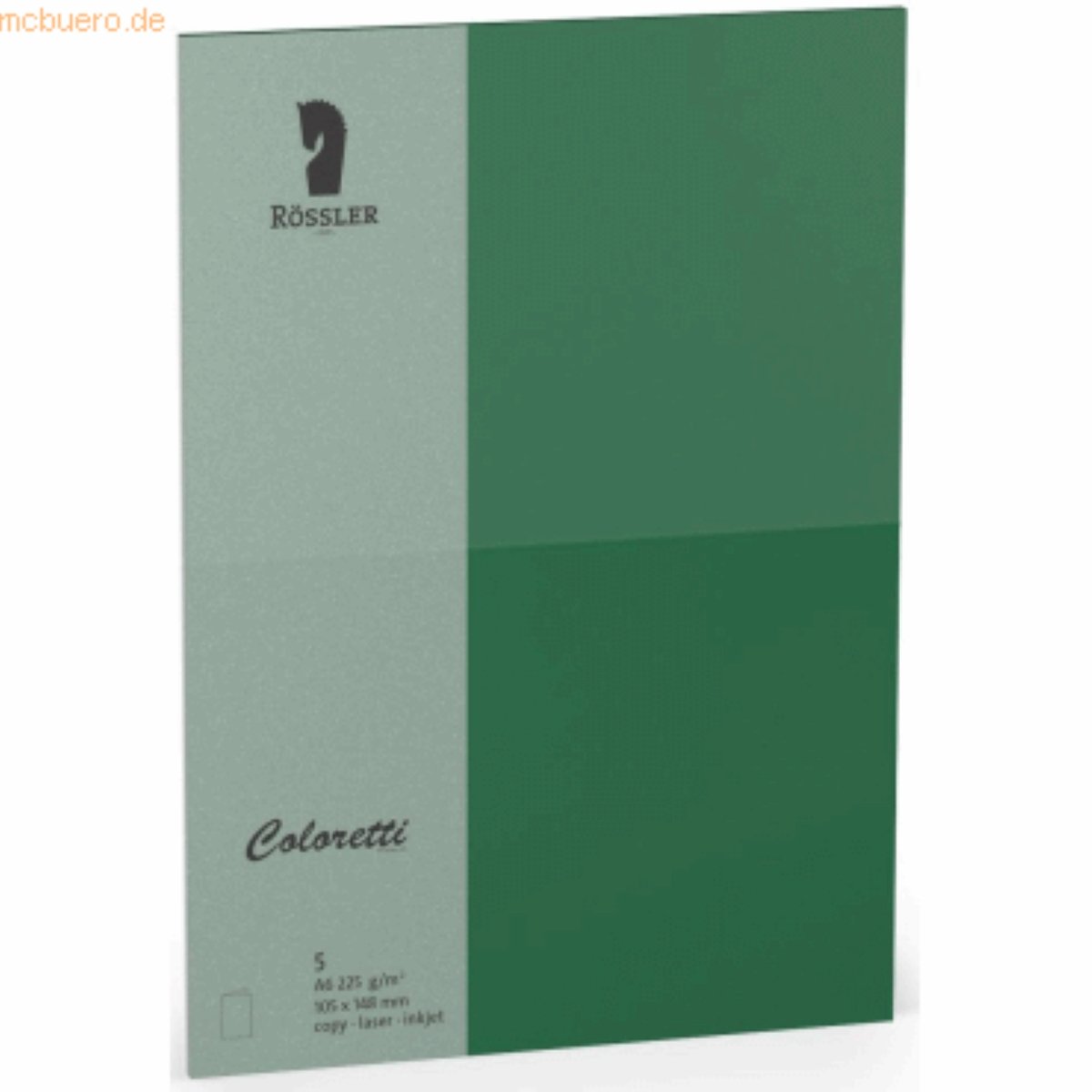 Kaarten - Coloretti - Donker Groen - Dunkelgrun - 5 stuks - A6 Plano - 105x148mm - Vouwrand - HD - 225gram - Kaart - Vouw - 220770597