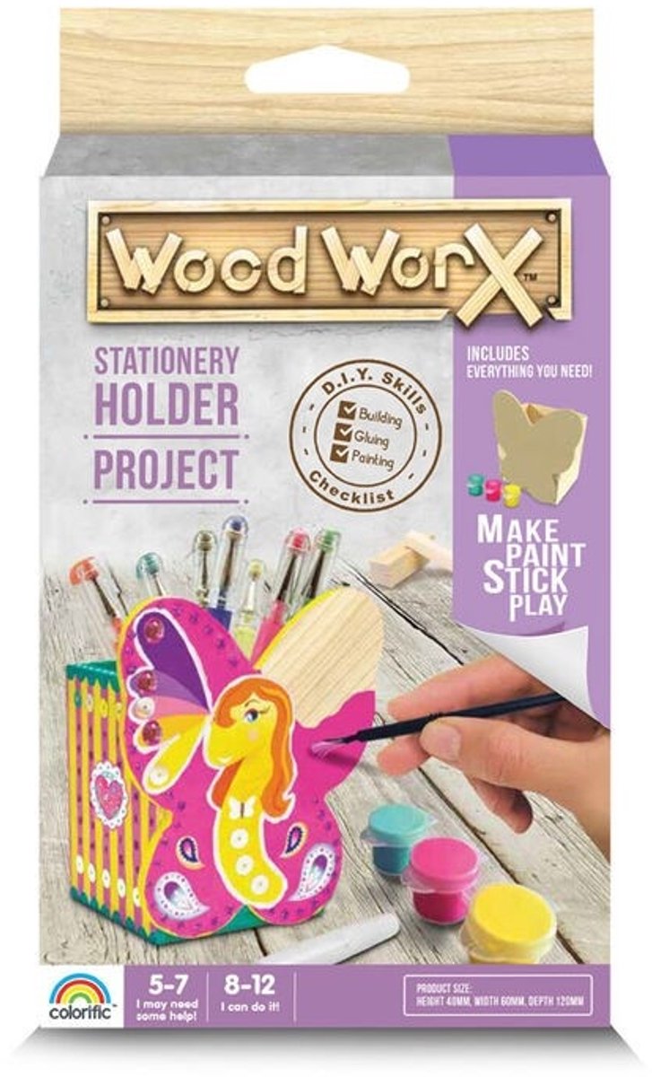 Wood WorX Stationery Holder Project Craft Kit Butterfly - Bouwpakket