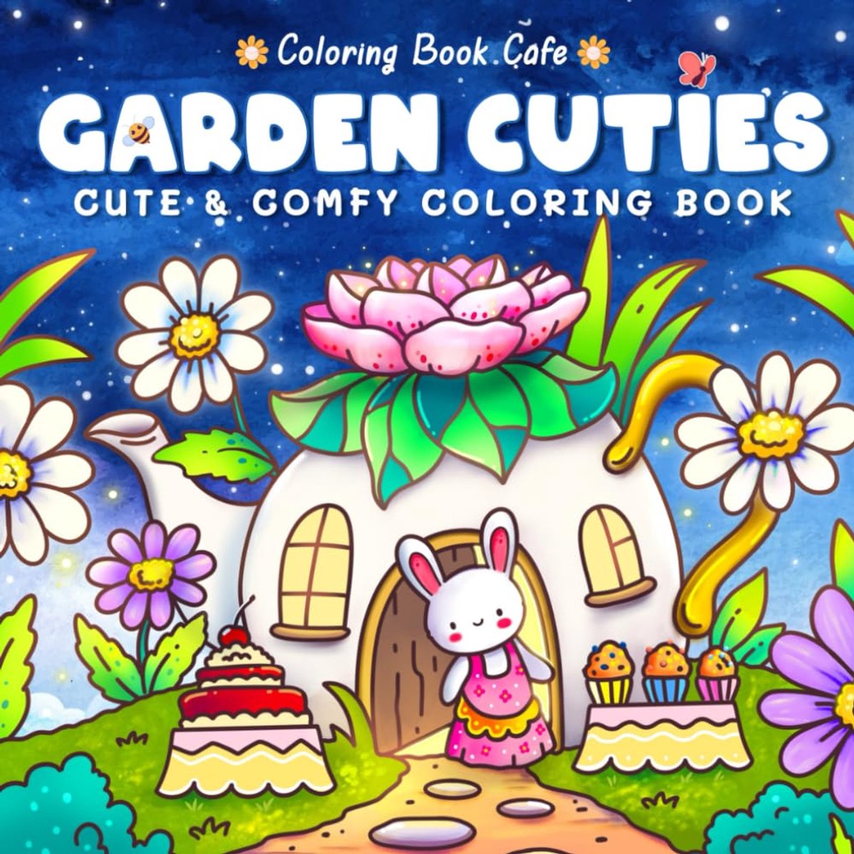 Garden Cuties - Coloring Book Cafe - Kleurboek voor volwassenen én kinderen