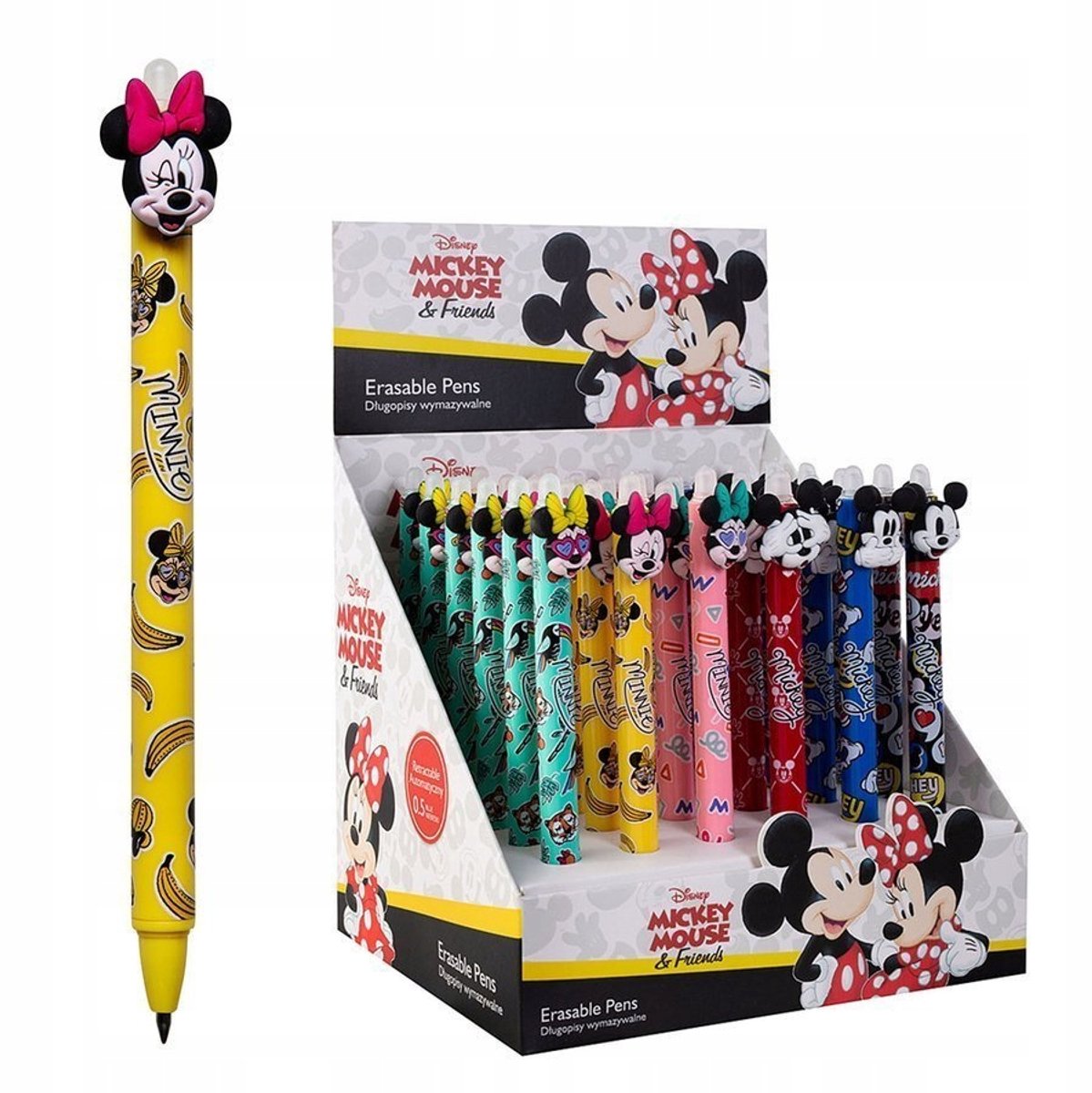 Colorino Disney Minnie Mouse gelpen - geel, uitwisbaar, 0,5 mm