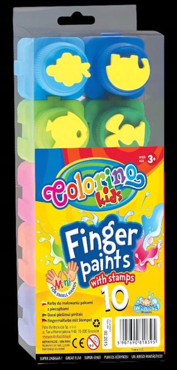 Colorino Vingerverf Set voor Kinderen - 10 Levendige Kleuren